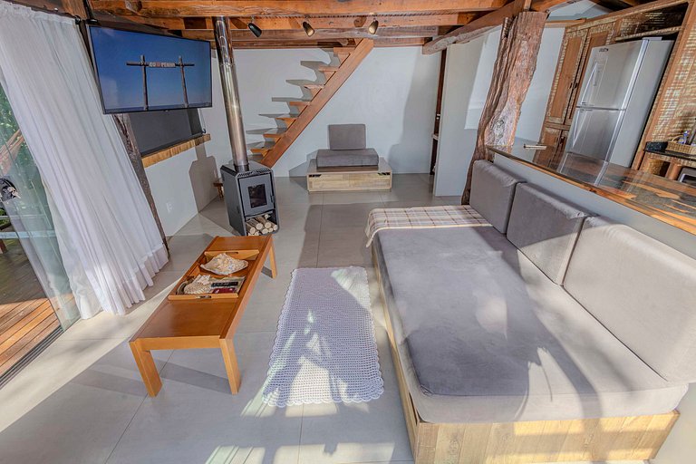 Cabana Aconchegante na Mata c/ Deck e Vista