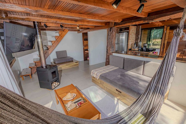 Cabana Aconchegante na Mata c/ Deck e Vista
