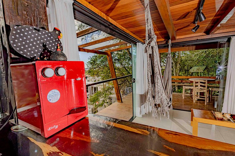 Cabana Aconchegante na Mata c/ Deck e Vista