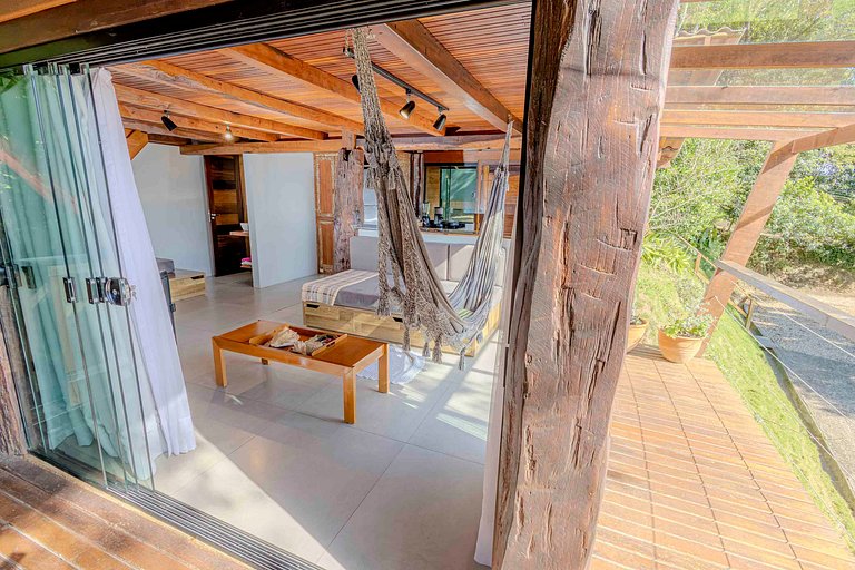 Cabana Aconchegante na Mata c/ Deck e Vista