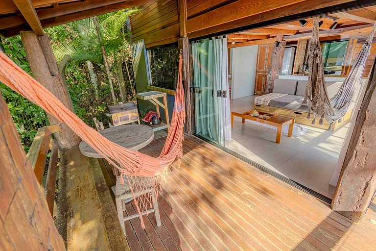 Cabana Aconchegante na Mata c/ Deck e Vista