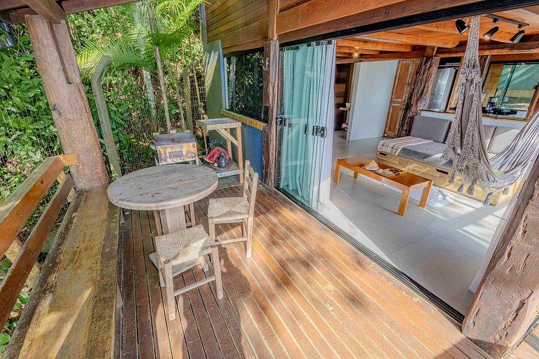 Cabana Aconchegante na Mata c/ Deck e Vista