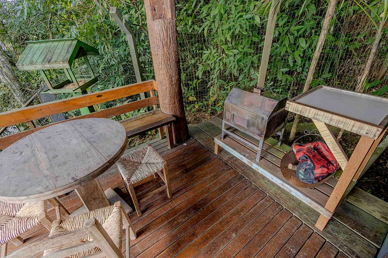 Cabana Aconchegante na Mata c/ Deck e Vista