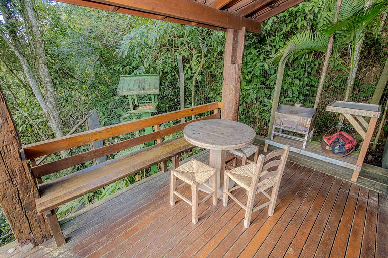 Cabana Aconchegante na Mata c/ Deck e Vista