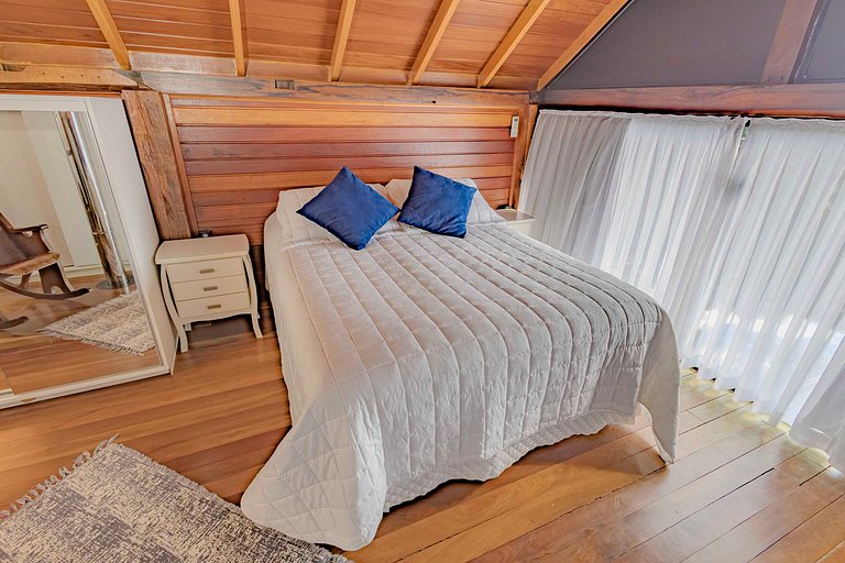 Cabana Aconchegante na Mata c/ Deck e Vista