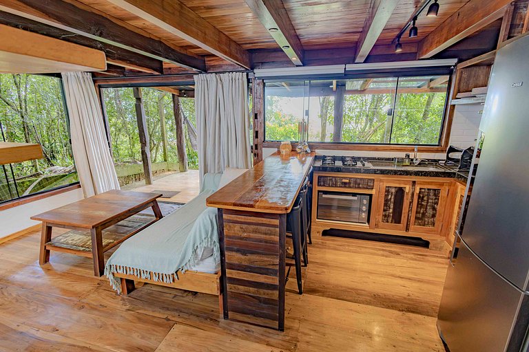 Cabana c/ Varanda, Churrasqueira e Vista
