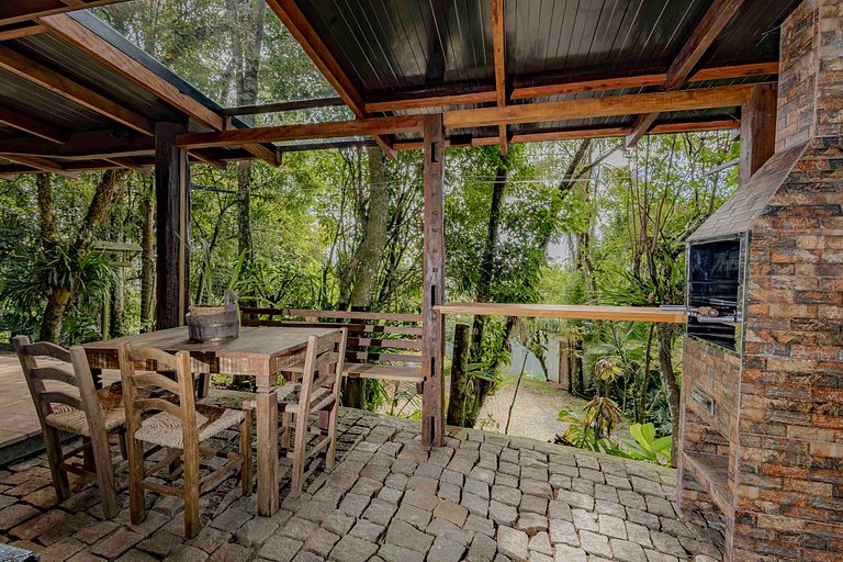 Cabana c/ Varanda, Churrasqueira e Vista Mar