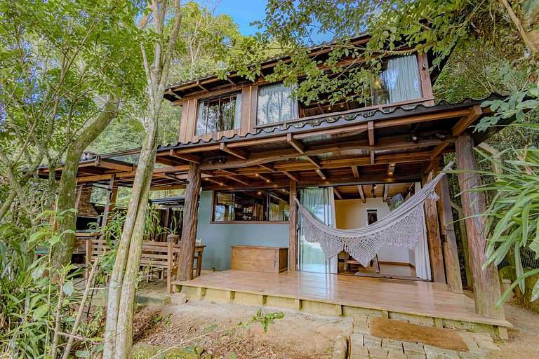 Cabana c/ Varanda, Churrasqueira e Vista Mar