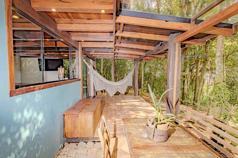 Cabana c/ Varanda, Churrasqueira e Vista Mar