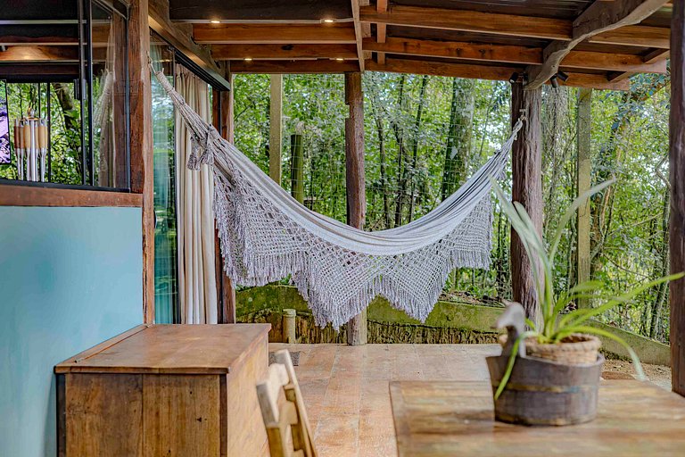 Cabana c/ Varanda, Churrasqueira e Vista Mar