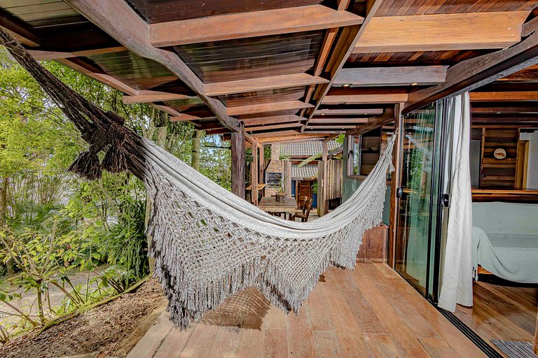 Cabana c/ Varanda, Churrasqueira e Vista Mar