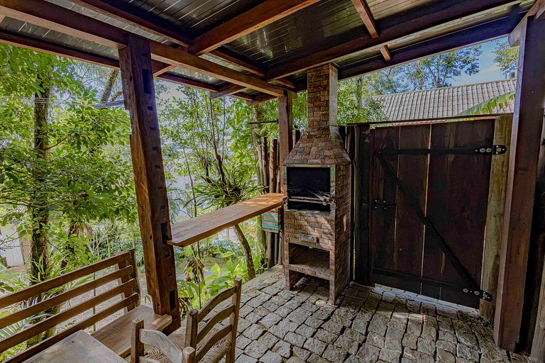 Cabana c/ Varanda, Churrasqueira e Vista Mar