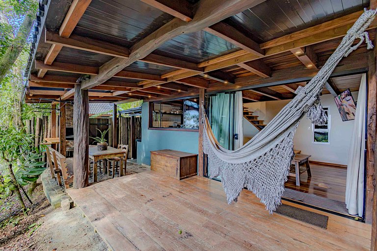 Cabana c/ Varanda, Churrasqueira e Vista Mar