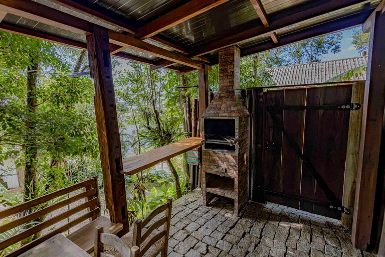 Cabana c/ Varanda, Churrasqueira e Vista Mar