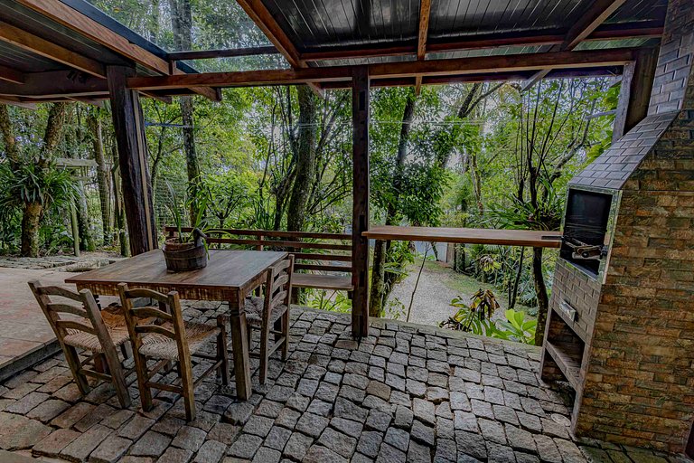 Cabana c/ Varanda, Churrasqueira e Vista Mar