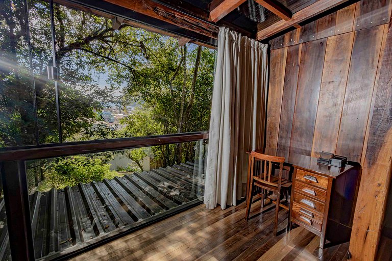 Cabana c/ Varanda, Churrasqueira e Vista Mar